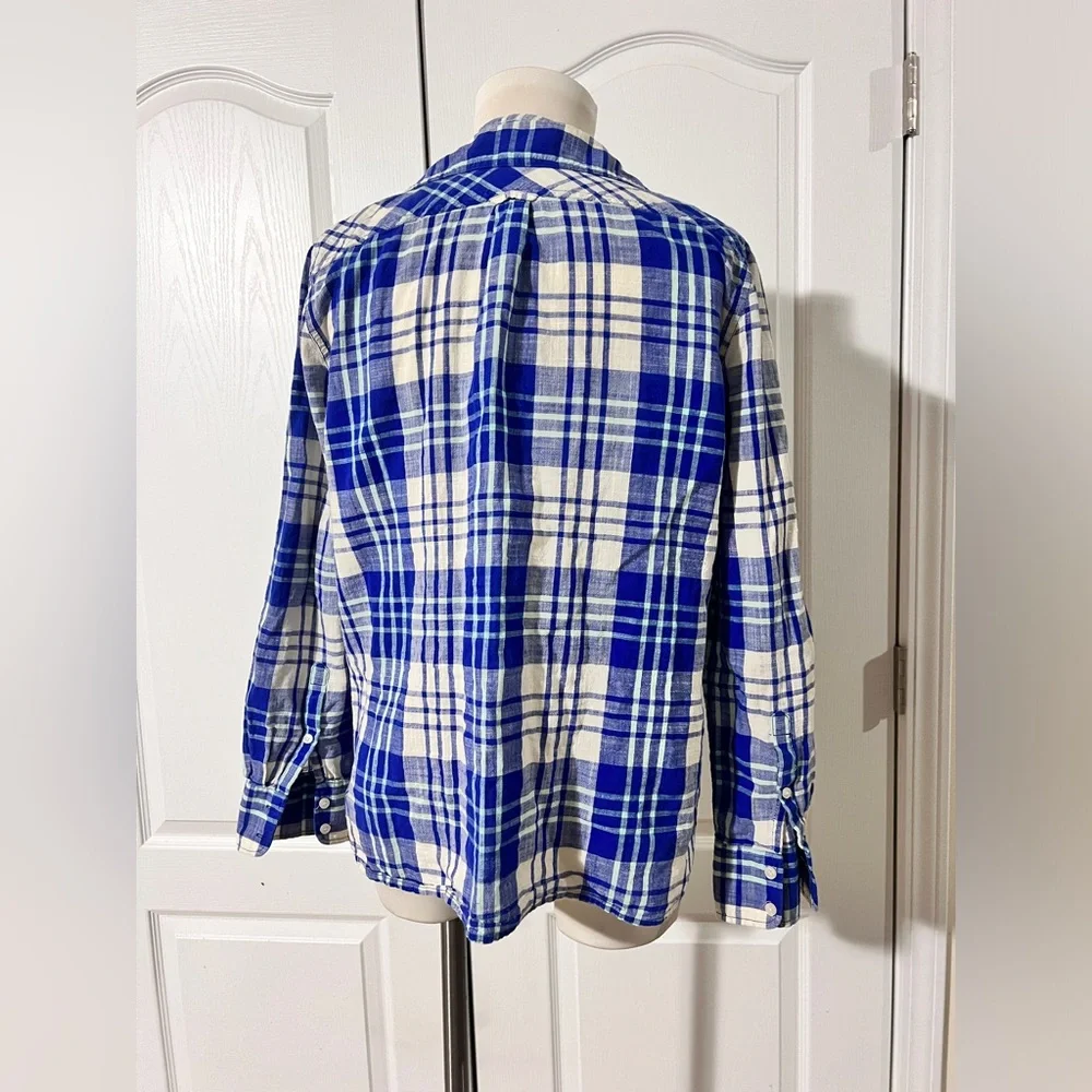 J. Crew 100%‎ Cotton Petite Button Down Shirt - sz LP